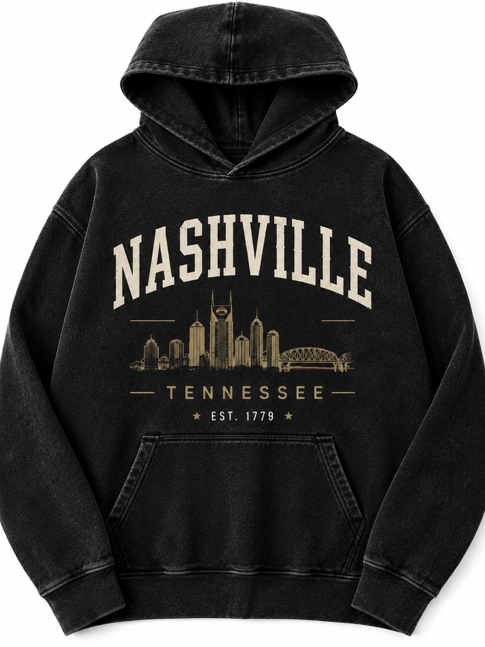 Nashville Tennessee acid wash hoodie
